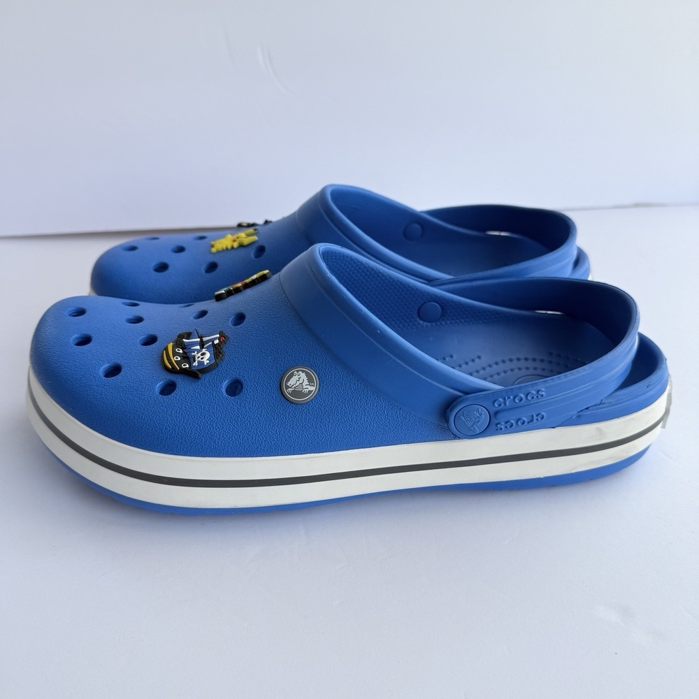 Mens Crocs 12 Crocband Blue Naruto Sasuke Uchiha Simpsons Pokemon Pirate Jibbitz - Picture 13 of 13